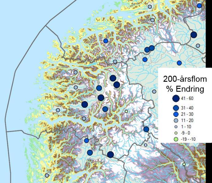 Sogn og Fjordane: Større flaumar Snøsmelteflaumane vil kome stadig tidlegare på året og bli mindre mot slutten av århundret.