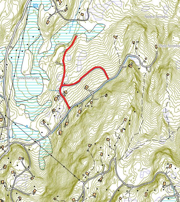 37: Avstikker fra Annebuvegen. Navneforslag: Annebusvingen Begrunnelse: Avstikker fra Annebuvegen.