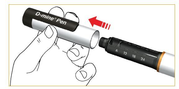 Dacepton sylinderampuller er laget til bruk kun med den tiltenkte D-mine Pen og pennekanyler til engangsbruk som spesifisert i bruksanvisningen for pennen.