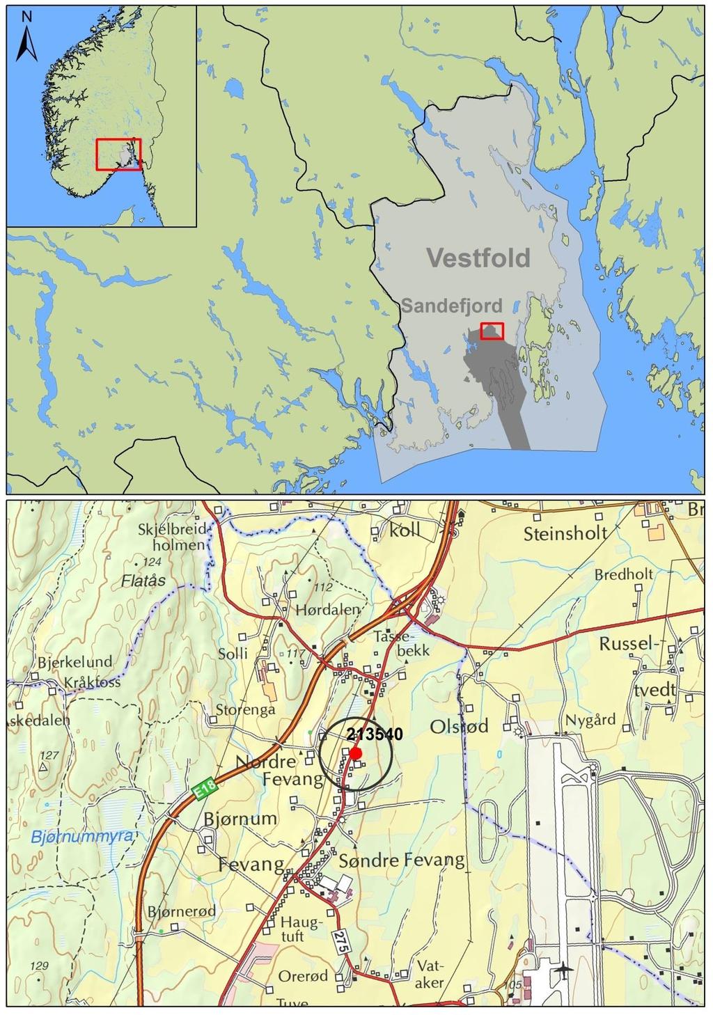 Figur 1; Oversiktskart(Kartgrunnlag: Statens kartverk.