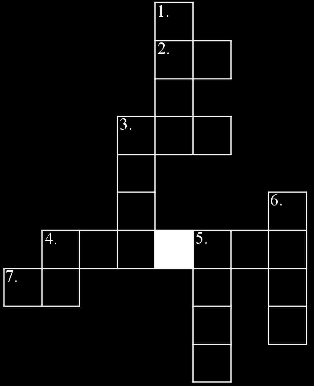 Oppgave 6 (V) Løs kryssordet. Vannrett Loddrett 2. 120 min = timer 1. Det dobbelte av det dobbelte av 2 3. 9 = 45 3. Tallet på tierplassen i 3642 4. 3030 mm 3 cm = m 4. Romertall X 5. 483 476 = 5. 7.