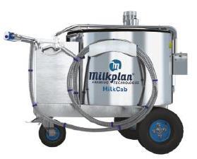 B: Mobil melke tank på hjul For oppbevaring og lagring av melk til pasteurisering/foring.