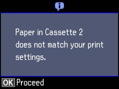 Legge inn papir 7. Skyv høyre kantskinne mot kanten av papiret. 8. Sett inn papirkassett 2. 9. Kontroller innstillingene for papirstørrelse og papirtype som vises på kontrollpanelet.