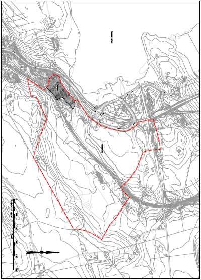 2. Materiale og metode 2.1. Planområdet Planområdets plassering går fram av kartet i Figur 2.1. Det ligger sørøst for Hammervatnet og E6, og deles i to av jernbanen.