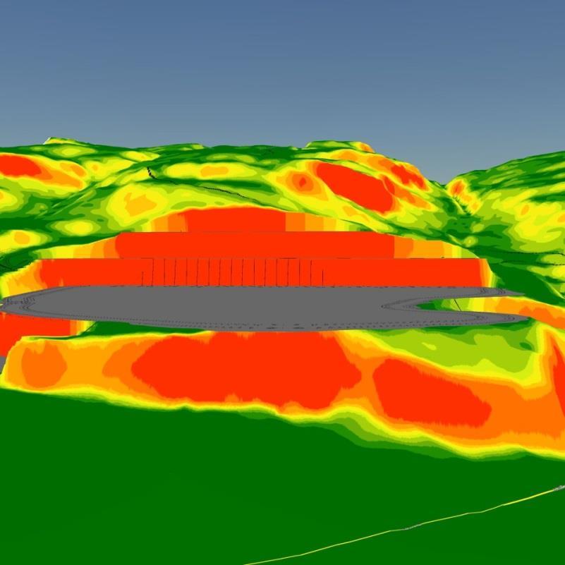 Utløysingsområde som vist i NVE sitt aktsemdkart ligg i svakt hellande terreng (< 20 ) med skrint jordsmon ( Figur 8).