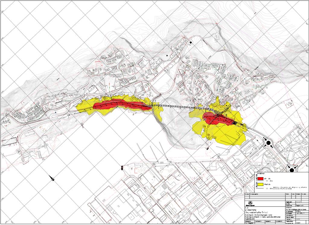 Støy Tunnelportalar: Det er i samband med reguleringsplanen utarbeida eit støysonekart for berekningsår 2036.