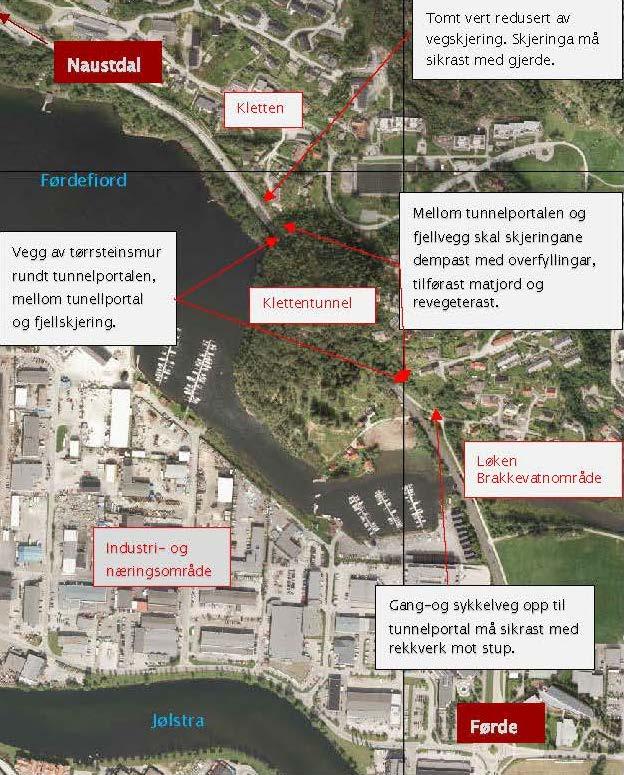 Kulturminne Materialbruk Det er planlagt sykkelveg med fortau. Fortau skal ha ikkje avvisande kantstein mot sykkelbana i granitt.