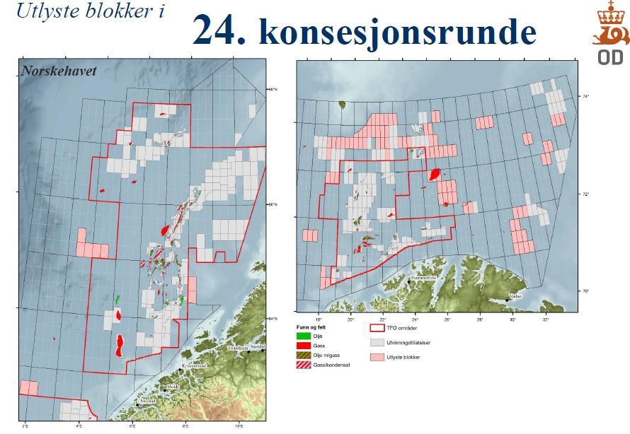 Utlysning Liste og kart over utlyst område