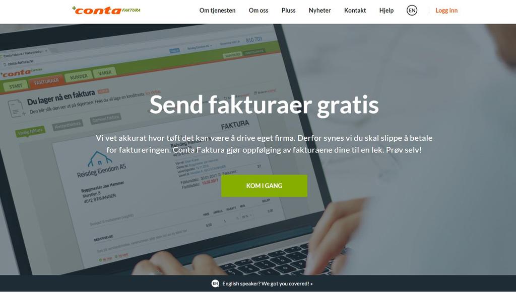 Conta Faktura Dere står fritt til å bruke hvilken fakturaløsning dere ønsker, så lenge faktura kan sendes som EHF-faktura.
