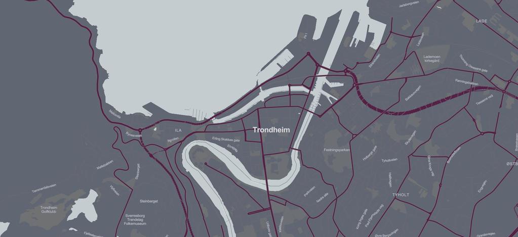 «CBD» i Trondheim = områder