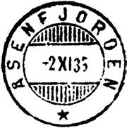 7 Type: HJ-SL Utsendt 04.11.1935 ÅSENFJORDEN Innsendt 07.12.1935? Stempel nr.