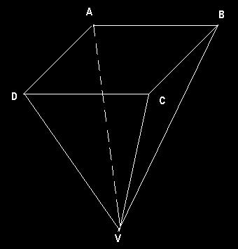 1. Un morar doreşte să-şi confecţioneze din tablă o piesă în formă de piramidă patrulateră regulată VABCD cu vârful V, pentru a o folosi ca un coş de depozitare a cerealelor înainte de a fi măcinate.