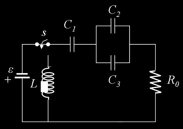 Side 2 av 10 Bokmål Oppgave 1. Figur 1.1 Likestrømskrets I en kretsløyfe er en motstand R 0 koblet sammen med et arrangement av tre kondensatorer med lik kapasitans C 1 = C 2 = C 3 = C (se figur 1.1).