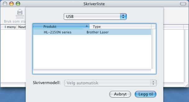 Macintosh USB 12 Klikk på Utskriftssenter og deretter Avslutt