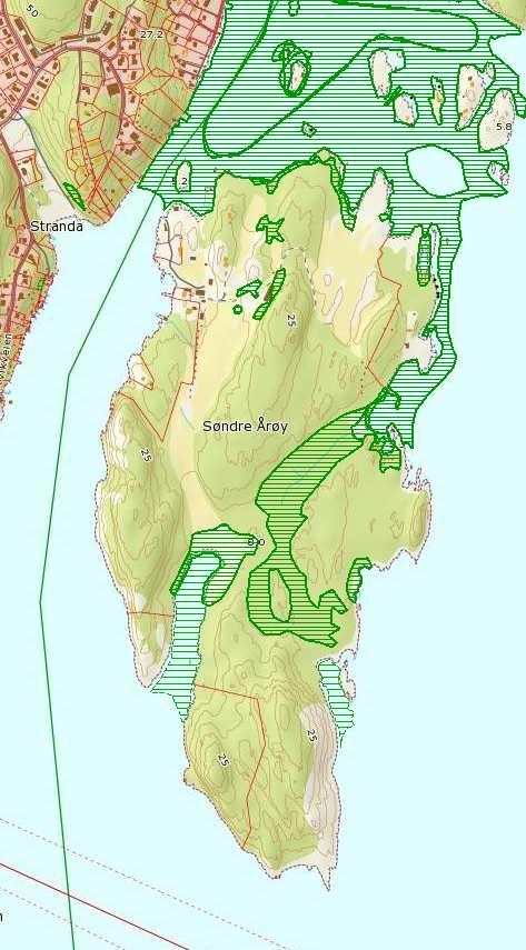 verdifulle strandenger og rik sumpskog Flere bygninger i