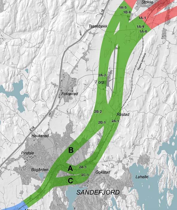 stadium i planleggingsprosessen får vi mer detaljert kunnskap om korridorene: -