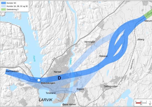 Disse korridorene utredes ikke Stasjon Lilletorget eller Hammerdalen (C-korridoren) Mindre sentrale stasjonsplasseringer Vanskelige grunnforhold (svært dyp og lang byggegrop i sentrum) Høye kostnader