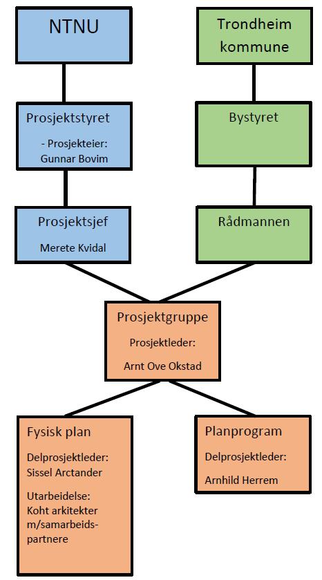 12 Organisering av planarbeidet Planprogrammet utarbeides på vegne av NTNU basert på det man kommer fram til i samarbeid med kommunen.