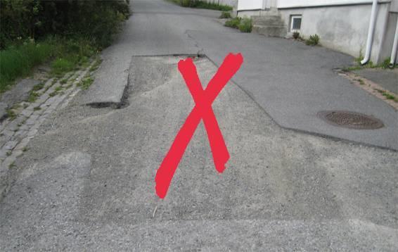 Dersom gravearealet som skal asfalteres er større enn 20 m2, i veiklasse 1, skal det benyttes asfaltutlegger med mindre annet avtales med veiholder.
