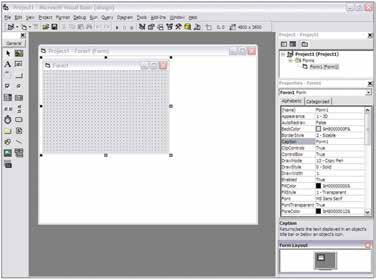 کنيم. طر احی فرم به وسيله قرار دادن عناصر يا اشياء (Object) که در جعبه ابزار Box) (Tool است انجام می شود.