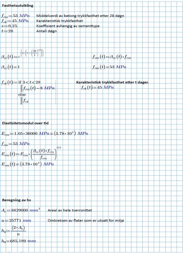 VEDLEGG C BEREGNINGSARK FRA MathCAD FOR