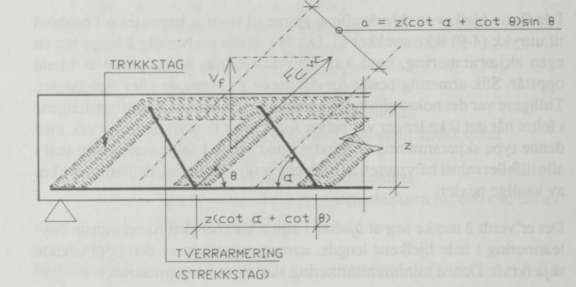 Kapittel 4. Skjærkapasitet, NS 3473 skjærkapasiteten av en øvre grense som bestemmes av trykkapasiteten i betongtverrsnittet (Røhne & Vangestad, 2001).
