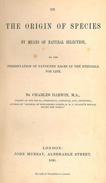 Evolusjon -historie Charles Darwin Darwin jobbet i rekordfart og publiserte den berømte On the origin of species (Artenes