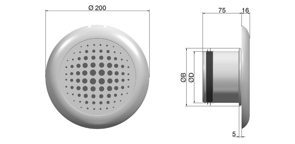 Alle AuraFlex-ventiler kan brukes som både tillufts- og avtrekksventiler. Plenumskammerets spjeld er rensbart, så eventuell rensing ved bruk som avtrekk kan utføres enkelt.