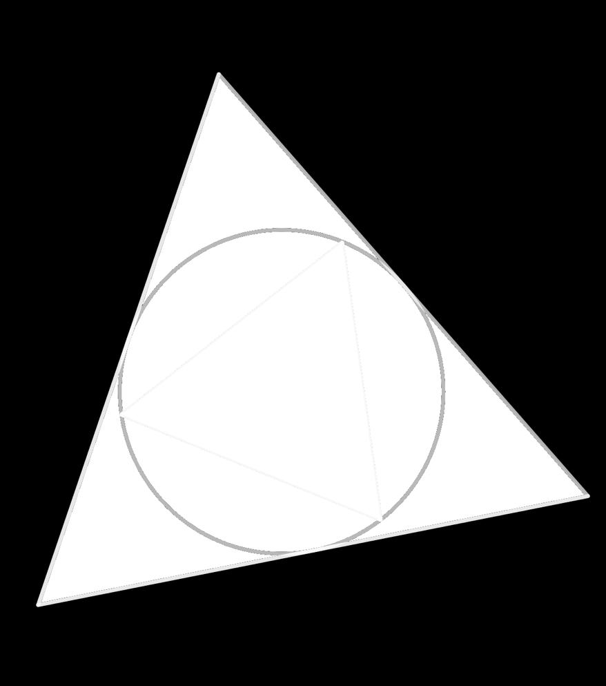 Oppgave 9 (nivå I) I en likesidet trekant er det innskrevet en sirkel.