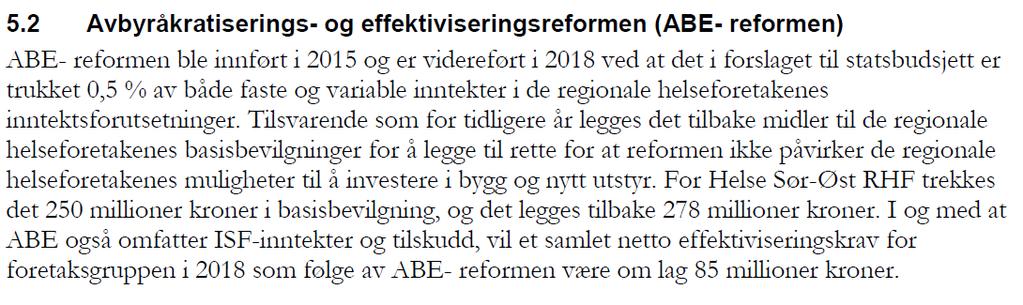 ABE-reform ABE-reform uttrekk også i 2018 med