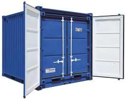 CONTAINEX LAGER- og MATERIALCONTAINERE 10` - 8` - 6` uisolerte lagercontainere. Produsert i Europa i en høyere kvalitet enn tilsvarende fra Østen.