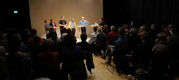 Kunstdebatt i Stormen litteratursal i forbindelse med fagseminarets program 2016.