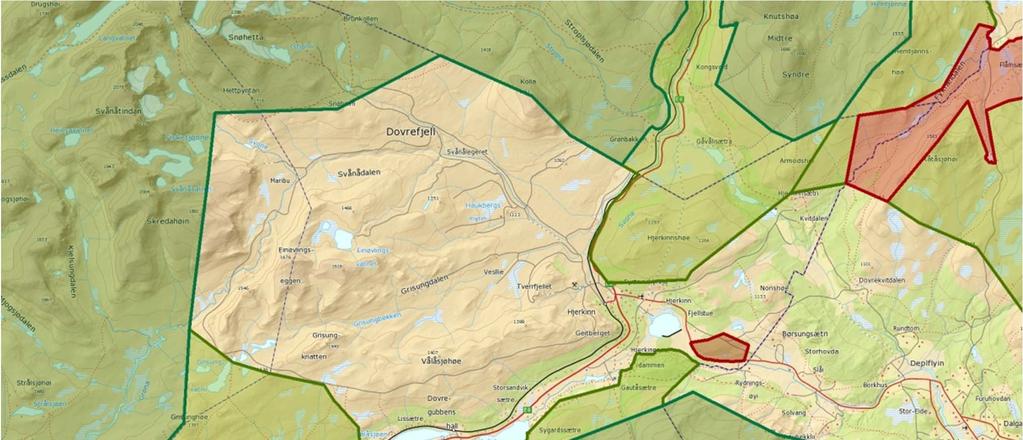Dovrefjell Sunndalsfjella nasjonalpark (2002) (Dovrefjell Sunndalsfjella NP) Hjerkinn skytefelt