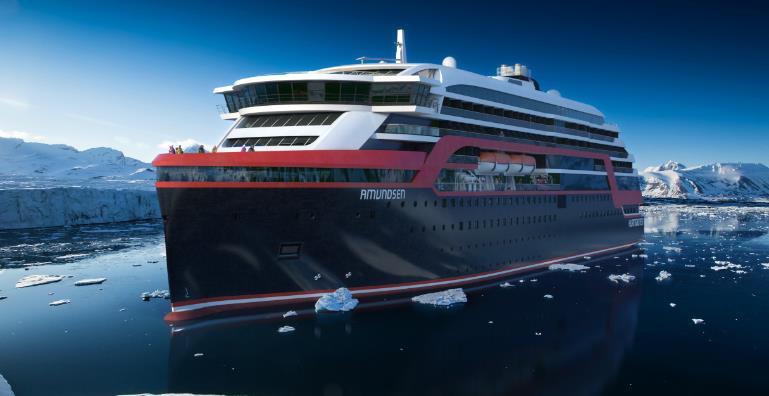 Konkurransefortrinn miljøbevisste kunder Hurtigruten ASA Cruisefartøy for arktis med «best available technology» for