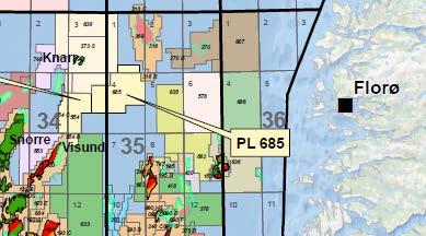PL685 TANNAT TOTAL 40% (operatør) - Bayerngas 20% - Lundin 20% - Petoro 20% Lisens tildelt februar 2013 Forpliktelse til å se mulighet for å bore en undersøkelsesbrønn Tolker