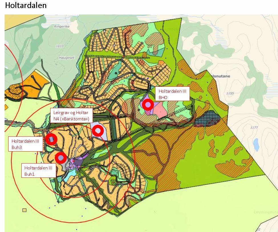 - Dei aktuelle eigedomane i Holtardalen ligg sers sentralt, 45 200 m frå botn av Holtarheisen. Sjå nedanfor. - Vierli og Holtardalen er to åtskilte alpinområde, men dei har sama eigar.