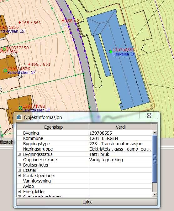 Skjermingsverdige bygg forts.. Ikke skjermingsverdige opplysninger: - bygningsnummer - rep.punkt - bygningsstatus - matrikkelenhet(matr.nr.