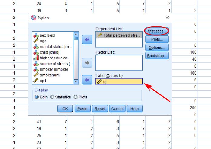 NORMALITET For ytterligere deskriptiv statistikk, og for å sjekke om dataene er normalfordelt har vi en mulighet til.