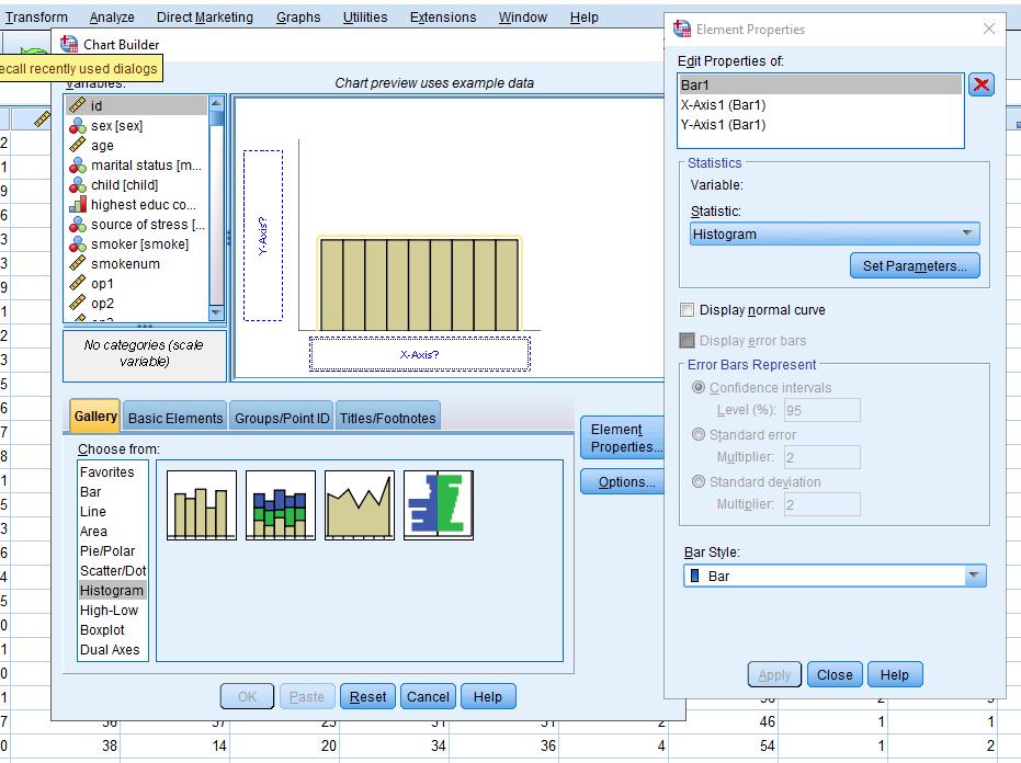 HISTOGRAM Viser datafordelingen