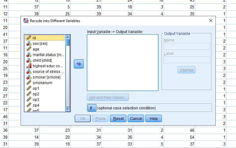 KODE OM EN VARIABEL Transform > Recode into Different Variables Ikke velg