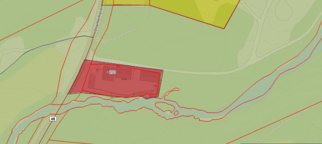 Figur over: Utsnitt av gjeldande arealdel til kommuneplanen. LNF på omsøkt areal. Figur over: Utsnitt av framlegg til ny arealdel til kommuneplanen. Offentleg og privat tenesteyting på omsøkt areal.