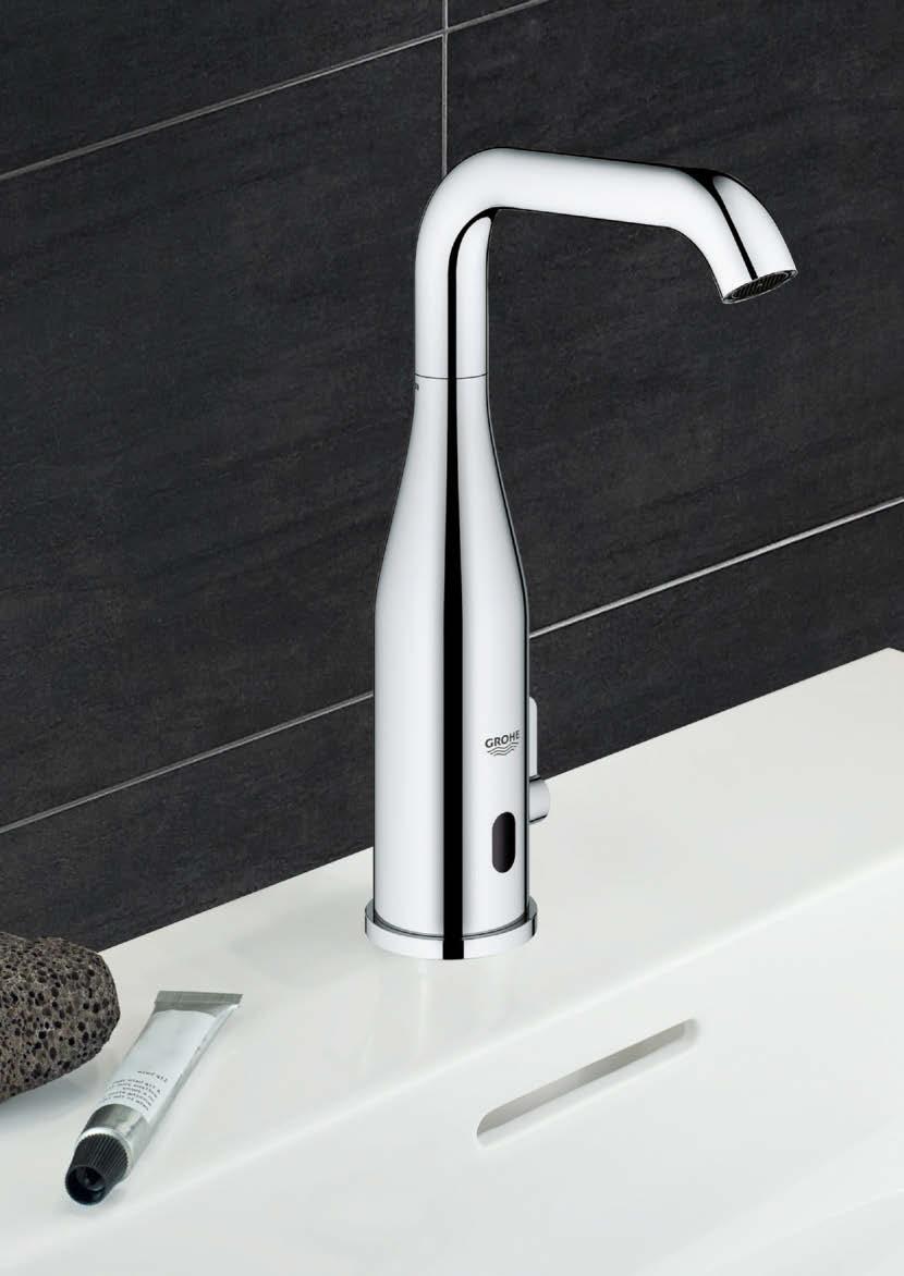 GROHE ESSENCE BADEROM PRODUKT SORTIMENT ESSENCE E BERØRINGSFRI KOMFORT GROHE har produsert infrarøde produkter i mange år, og sikrer at alle armaturer starter og