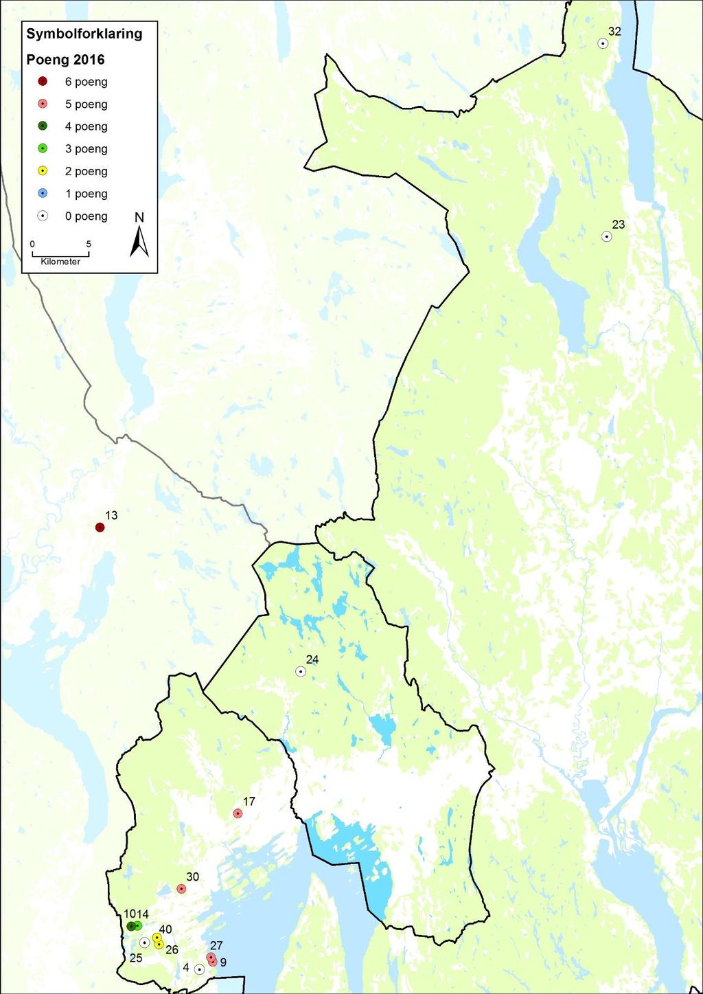 Figur 1. Kartet viser oversikt over undersøkelsesområdene i Oslo og Akershus.
