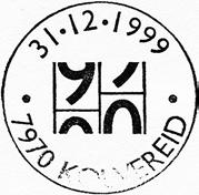 1999 31 12 1999 KOLVEREID Milleniumskiftet Stempel nr. M2 Type: MH26 Utsendt:?