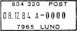 1970 LUND Innsendt?? 7965 Registrert brukt fra 22-4-71 HLO til 31-10-96 HLO Stempel nr. 5 Type: I25N Fra gravør 11.12.