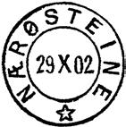 NÆRØSTEINE NÆRØYSTEINE Poståpneri opprettet fra 01.01.1903 i Nærø herred. Fra 01.10.