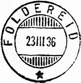 HS3 Type: Karteringspåskrift Foldereid 24/7 Registrert brukt 24.07.1882 HLO Stempel nr. 1 Type: IIL Utsendt 1882 FOLDEREID Innsendt til rep. 01.04.