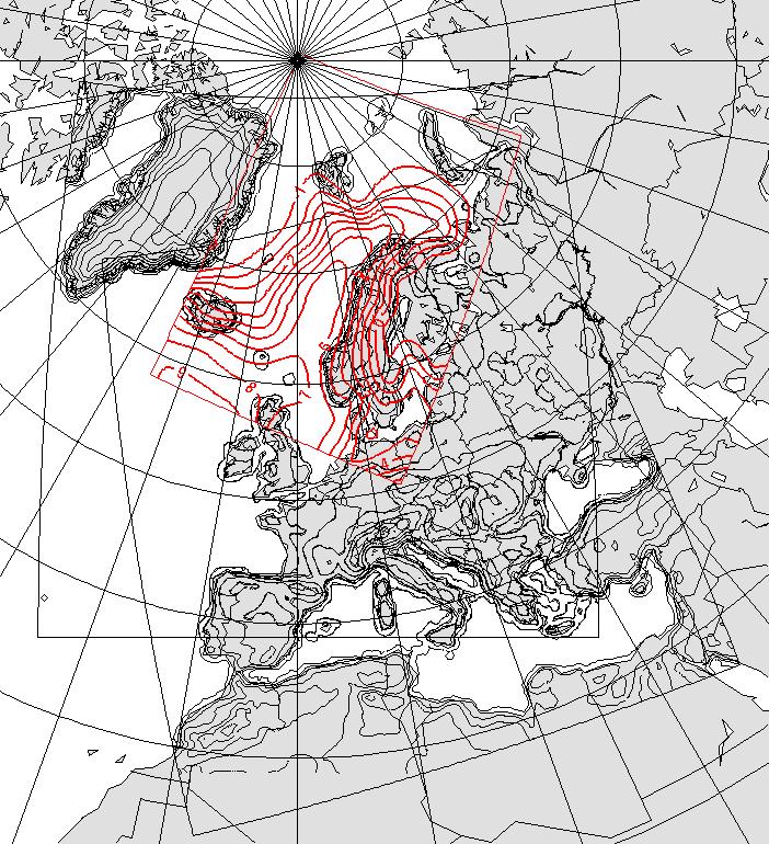 NorACIA: REGIONAL CLIMATE MODEL FOR NORDIC ARCTIC Regional climate model based upon HIRHAM version II (RegClim p.t. HIRHAM-I) Spatial resolution at the surface: ca.
