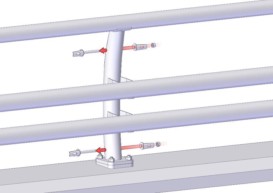 2.4 PANELER OG BRAKETTER Braketter festes til rekkverksstolper med gjennomgående bolt M12x140.