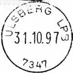 7 Type: I25N Utsendt ULSBERG LP B Innsendt 7347 Stempel nr. 2 Type: SL Fra gravør 20.06.